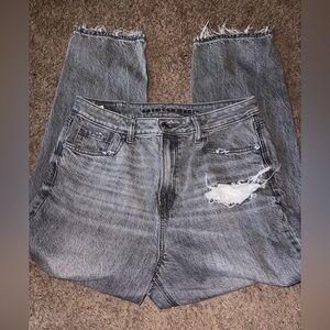 American Eagle Outfitters Women's Distressed Gray Jeans